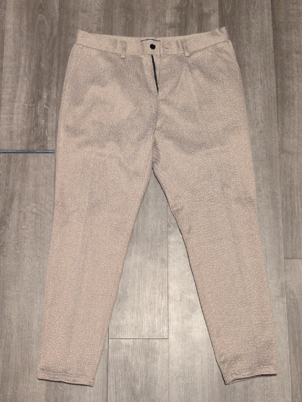 Men's Slim Dress Pants in Light Tan/Taupe